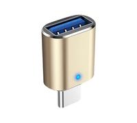 Générique USB C Adapter - SuperSpeed Data 3.0 Compact Type C Connector for Keyboard And Mouse, Aluminum Housing with LED Light, Side by Side Design | for Tablet