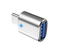 Générique USB C Adapter - SuperSpeed Data 3.0 Compact Type C Connector for Keyboard And Mouse, Aluminum Housing with LED Light, Side by Side Design | for Tablet