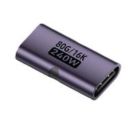 Générique USB C Female Adapter - 240W Type C Coupler | USB Extension Connector | 80Gbps Data | Support 16K 60Hz Video | Mini Full Charge Converter