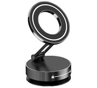 Générique Vacuum Magnetic Phone Holder | Suction Mobile Mount | Sucti0n Device Cardle 360°Rotatable Foldable Portable Strong Magnet Stand | M0unt for Your Cars/Gym/Mirror/Shower