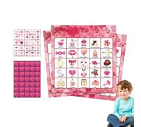 Générique Valentine's Day Card Game - Multiplayer Entertainment Cards, Brightly Colored Fun Activity for and Adults, Themed Gathering Game Set, Material Including