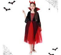 Générique Vampire Costume For Elegant Vampire Outfit For Royal Vampire Coast Costume For Girls | Luxurious Vampirk Costume Set | Roleplay And Costume
