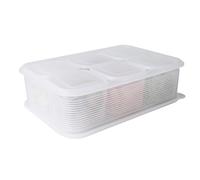 Générique Vegetable Tray With Lid, Serving Tray For Snacks And Vegetables, Fridge And Vegetable Organizer, For Meat Nuts Cabinet Kitchen Pantry Party Picnic