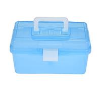 Générique Versatile Portable Clear Plastic Art Storage Box with Removable Tray for Artists Students Supplies Painting Various Needs Organization