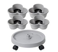 Générique Vertical Tower Planter, Strawberry Planter, 4 Tier Stackable Planter, Gardening Pots, Gardening System with Tray and Flexible Wheels for Strawberry, Flower, Vegetables