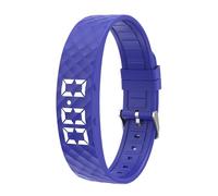 Générique Vibrierende Alarmuhr Armband - Wiederaufladbare tragbare Vibrationsuhr mit LED-Anzeige | Weckerarmband aus Silikon für Reisen, Fitness & Alltag | Leiser Vibrationswecker mit USB-Ladung