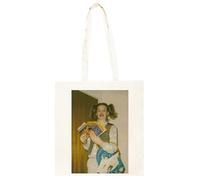 Générique Vintage Floral Pattern In Chinese Shopping Tote Bag Beige Cotton Unisex