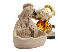 Générique Virgin Mary Statue | 14cm Religious with Rosary Holder | Virgin Mary Sculpture for Dining Table Living Room Church Meditation Relaxation Driving Prayer