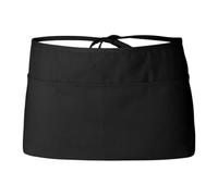 Générique Waist Apron | Adjustable Polyester Chef Apron | Waitress Apron with Pockets | for Cafe, Waiter, Workshop, BBQ, Gardening, Cleaning, Painting, Black, Se référer au descriptif