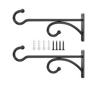 Générique Wall Hook Holder - 2 Pieces Metal Planter Holder | Flower Box Hooks for Basket Wind Chime Bird Feeder Outdoor Indoor Garden Porch Patio