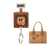Générique Wall Key Ring | Wooden Magnetic Keyring, Funny Facial Expressions Keyring, for Organization and Decoration of the Home, Entrance, Hallway, Living Room
