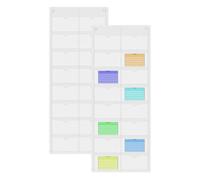 Générique Wall Protector File Storage Pouch Transparent 16, white, Refer to | Professional Note Card Holders for Office, Home, Library, School, Classroom, Recipes, Photo