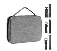 Générique Watch Band Case, Travel Straps Pouch, Foldable Storage Holder, Portable Carrying Design, Sturdy Spacious 20-Slot Capacity, Perfect for Organizing Watch Straps., Grey, Se référer au
