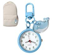 Générique Watch Keychain Pocket Watches Keychain - Fashion Luminous Portable Clip Watch | Mini Cartoon Clock Charm for Women Girls Hand Back to Hand Travel, blue, Se référer au descriptif
