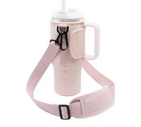 Générique Water Bottle Carrier - Soft Elastic Sling Bag with Hook Design | Bottle Holder for Stainless Steel Insulated 40oz Coffee Mug Set - Style Strap for Car Use, Sports Hydration, pink, Se référer