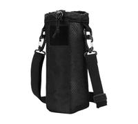Générique Water Bottle Carrier with Straps, Drawstring Sling Bag Hydration, 9.84 x 4.13 x 4.13 inches Adjustable Shoulder Strap Bottles Holder, Portable Water Pouch for Running, Outdoor Use, Black, Se