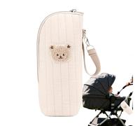 Générique Water Bottle Holder - Bear Shaped Insulated Bag Shoulder Bag for Outdoor Breast Milk Transport | Portable Tote for Food Storage, Breastfeeding, Khaki, Se référer au descriptif, Refer to
