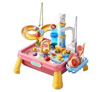 Générique Water Table for Kids - Water Activity Table, Sensory Activity in the Garden with Pump, | for Girls Boys 4-8 Years Garden Terrace Beach Park