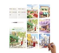 Générique Watercolor Set 12 Colours, Portable Work Book with Brush