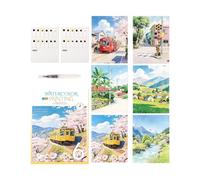 Générique Watercolour Travel Set, 12 Colours Beginner with Brush | Creative Watercolor Supplies | for Beginners, Crafts, Office, Home, Outdoor, School, Sketch, Workshop, Travel
