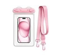 Générique Waterproof Cell Phone Case | Dry Phone Holder with Wrist Strap, Waterproof Case for Swimming Diving Boat Kayak Swimming Cruise Road Holiday Travel, Pink, Se référer au descriptif, Refer to