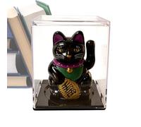 Générique Waving Cat - Solar Powered and Automatic Movement, Decorative Cat Statue - for Office, Car, Home, Business, Gift, Chinese New Year, Move-in, Living Room