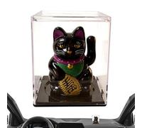 Générique Waving Cats, Solar Automatic Motion Decoration, Cat Statue, Decorative Cat Statue, for Office, Car, Dashboard, Home, Living Room, Shop, Wedding, New Year, Chinese Gift