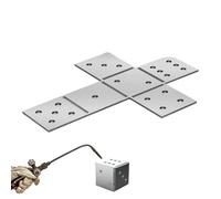 Générique Welding Kit with Steel Dice | Welding Practice Kit with Metal Plates & Accessories | Beginner Training Equipment DIY Tools Manufacturing Practice