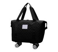 Générique Wheeled Sports Bag with Wheels, Foldable Travel Bag, Travel Bag with Removable Wheels, Expandable Suitcase Travel Bag for Parents Travel, Black, Se référer au descriptif, Refer to