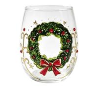 Générique Whisky Glasses Seasonal Decorative Cup Stemless | 3D Glass Art Mug For Christmas Tea Juice Cocktail Water Soda Beer Milk Party Family Meeting Room
