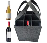 Générique Wine Bag with Hidden Window - Wine Bottle Bag with Viewing Window | Bottles Bags | Foldable Bottle Carrier Withh Dividers Wines Bags for Travel. Picnic, Portable Leak-Proof, Dark Gray, Se
