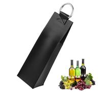 Générique Wine Bottle Tote, Wine Bottle Holder Bag | PU Leather Beer Tote Bag - Champagne Carrier Purse Packaging Box for Champagne, Whiskey, Beer, Black, Se référer au descriptif, Refer to