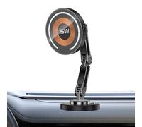 Générique Wireless Car Charger, Magnetic Auto Phone Mount, 6.1 x 2.24 in Vehicle Smartphone Stand, Foldable Cellphone Holder, Fast Charger for Travel, Car Accessories, on The Go Charging