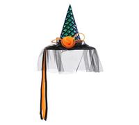 Générique Witch Hat Costume - Classic Black Brim Pointed Shape Fabric Caps Elegant Adult Diaper Comfortable Party Dress Equipment | Halloween Indoor Ou