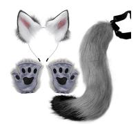 Générique Wolf Halloween Costume - Wolf Costume Real Effect Women Easy to Put On - Soft and Fancy Cosplay Accessory for Parties, Stage Performance, Carnival and Anime Parties