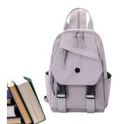 Générique Women Backpack - Large Capacity Travel Backpack, Casual Waterproof with Multiple Storage Pockets for School Work, Stylish with Details for Trans, Light purple, Se référer au