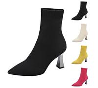 Générique Women's Ankle Boots, Stiletto Heel, Women's Ankle Boots, Pointed Toe, Ankle Boots, Large Size Mid Calf, Club, Evening Boots, Autumn Boots, Solid Colour, Elegant Boot, Comfortable Boots, 36