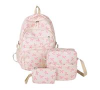 Générique Women's Backpack Backpack Bow Tie Fashion Girl, Pink, Refer to | Large School Bag Cute Versatile Makeup Organizer for Tourist Teacher