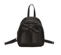 Générique Women's Bow Tie Backpack Lightweight Nylon Durable Everyday Travel Work Travel, The black, One Size, Traditional Backpacks