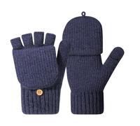Générique Women's Cold Weather Gloves | Warm Mittens with Flap | Convertible Winter Mittens Knitted Touch Without Fingers | for Cycling Running Walking with Dog Hiking Sports Cycling Mountaineering