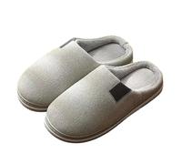 Générique Women's Comfortable Slippers with Sole Faux Suede Slippers Felt Sole Slippers Solid Colour Slip On Slippers Woman Comfortable Easy To Put On, green, 6 UK