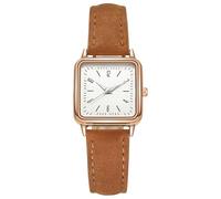 Générique Women's Elegant Quartz Leather Wrist Watch with Leather Strap Stainless Steel Wrist Watches Costume Jewellery Girl in Gift Box, a, one size