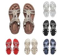 Générique Women's Flat Sandals, Rhinestone Slides, Casual Shoes, Elegant Flip-flops, Lightweight Slides, Comfortable Slippers, Shiny Clogs, Stylish Flip Flops, Simple Slides, Red, 7 UK