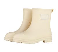 Générique Women's Garden Shoes, Warm Rubber Boot Waterproof Women's Solid Colour Rubber Boot Refined Cut Waterproof Sports Boots Leather, beige, 4 UK