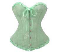Générique Women's Gothic Steampunk Corset Bustier, Lace Up Overbust Top Pirate Vampire Medieval Bustier Shapewear Lingerie Bodyshaper, Costume Victorian Medieval for Halloween Party Carnaval