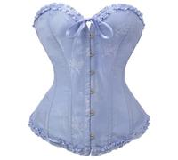Générique Women's Gothic Steampunk Corset Bustier, Lace Up Overbust Top Pirate Vampire Medieval Bustier Shapewear Lingerie Bodyshaper, Costume Victorian Medieval for Halloween Party Carnaval