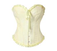 Générique Women's Gothic Steampunk Corset Bustier, Lace Up Overbust Top Pirate Vampire Medieval Bustier Shapewear Lingerie Bodyshaper, Costume Victorian Medieval for Halloween Party Carnaval
