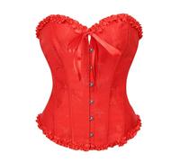 Générique Women's Gothic Steampunk Corset Bustier, Lace Up Overbust Top Pirate Vampire Medieval Bustier Shapewear Lingerie Bodyshaper, Costume Victorian Medieval for Halloween Party Carnaval