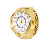 Générique Women's Men's Finger Watch Vintage Ring | Creative Round Analog Finger Ring O'Clock | Elegant Accessory Valentine's Gift Jewelry Stylish Unique Design, Golden Number 2, Se référer au