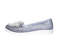 Générique Women's Sandals Ballerina Loafers Slip On Round Toe Openwork Upper Transparent Floral Pattern Bow Decorative Beaded Front Thick Sole Low Cut Going Out Beach Leisure Summer, 01 Black, 7 UK
